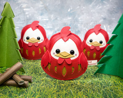 Art Show: "Year of the Rooster" at Giant Robot - Pocket Daruma by Flat Bonnie