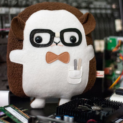 Flat Bonnie x Vinyl Riot - NerdHog - Hedgehog plush collaboration