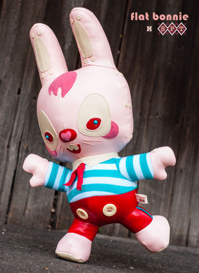 Flat Bonnie x Scott Tolleson - Mr. Pinkerton art plush collaboration