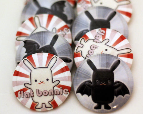 Cute magnets - Flat Bonnie or BatBun (1.5") - Magnet - Flat Bonnie - 1