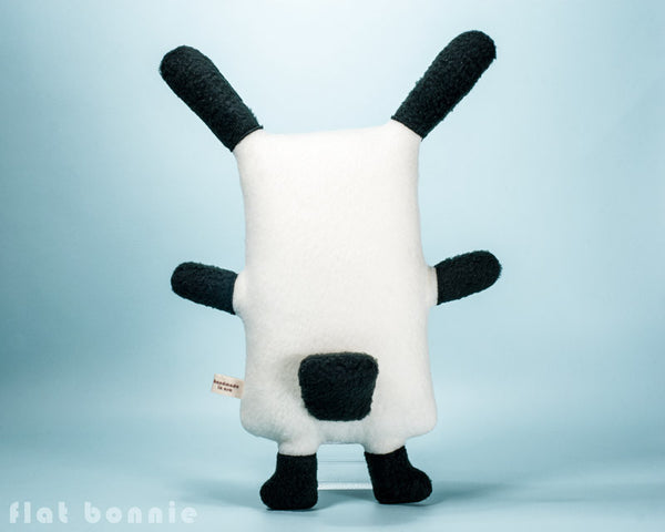 Californian / Himalayan bunny rabbit - Handmade plush stuffed animal - Plush Stuffed Animal - Flat Bonnie - 3