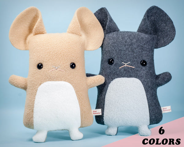 Chinchilla stuffed animal - Handmade plush - 6 color options - Plush Stuffed Animal - Flat Bonnie - 1