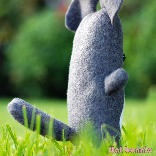 Chinchilla stuffed animal - Handmade plush - 6 color options - Plush Stuffed Animal - Flat Bonnie - 3