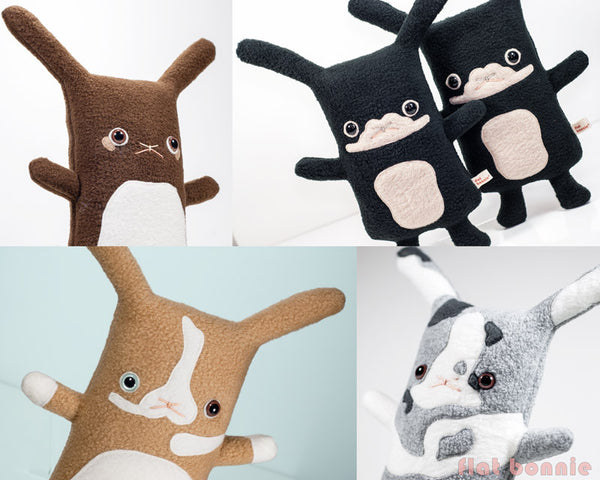 Custom Bunny stuffed animal - Plush clone of your bunny rabbit - Plush Stuffed Animal - Flat Bonnie - 2