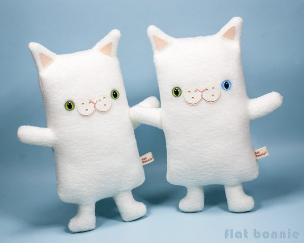 Custom Cat stuffed animal - Plush clone of your kitty - Single-Color - Plush Stuffed Animal - Flat Bonnie - 4