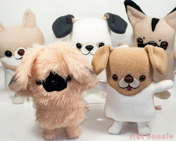 Custom Dog stuffed animal - Plush clone of your puppy - Single-Color - Plush Stuffed Animal - Flat Bonnie - 4