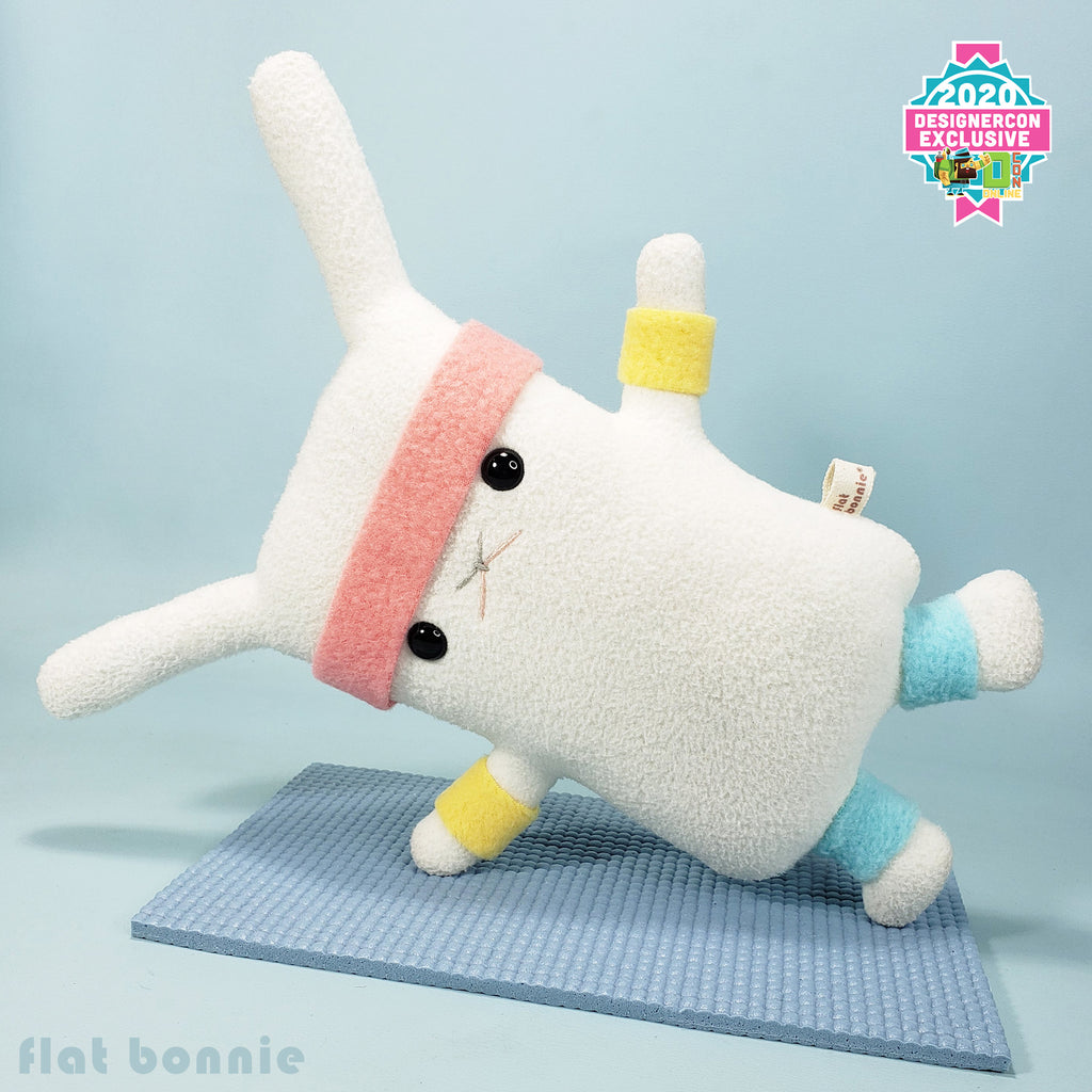 Limited Edition Handmade Posable Art Plush - Flat Bonnie "Exercise Edition". (2020 DesignerCon)