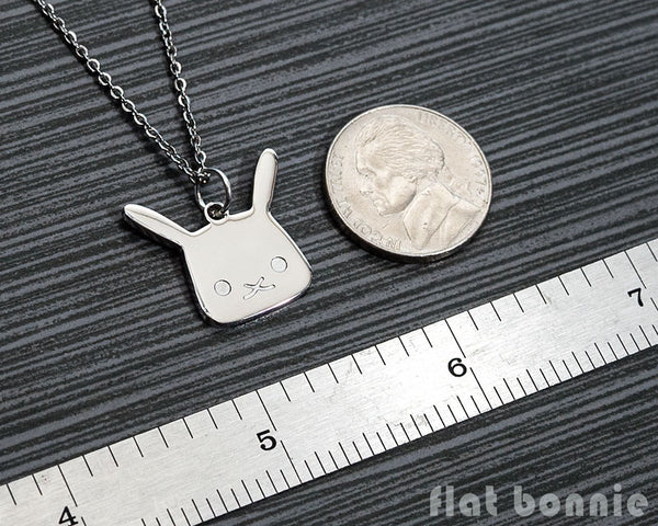 Cute animal charm necklace - Kawaii jewelry - Bunny, Dog, Cat, Guinea Pig - 2