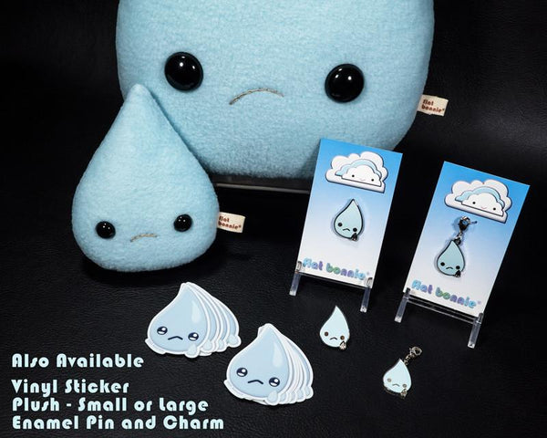 Teardrop enamel pin - Kawaii tears jacket pin - Ugly cry cloisonné lapel pin - 5