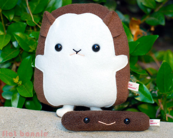 Hedgehog poop plush - Hedgie poo plushie - Plush Stuffed Animal Poop - Flat Bonnie - 1