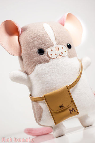 Flat Bonnie x Marty Mouse - Limited Edition "Travel Marty" - Mouse/ Rat stuffed animal plush - Plush Stuffed Animal - Flat Bonnie - 4