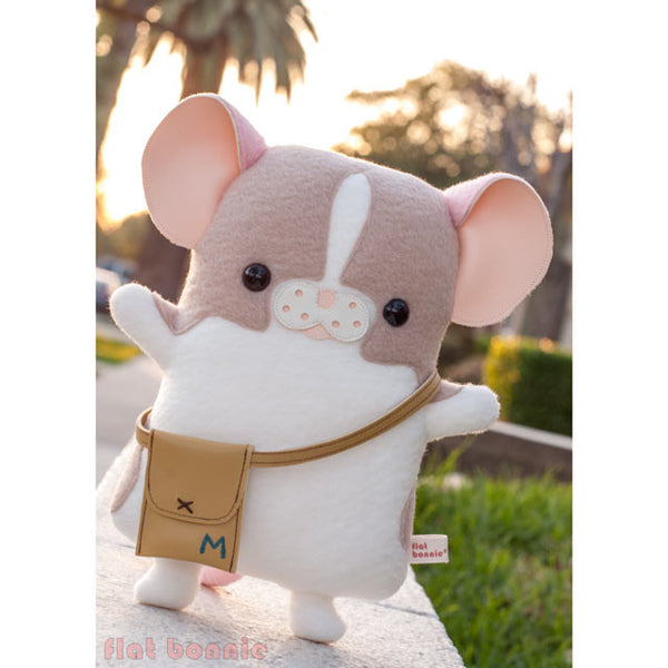 Flat Bonnie x Marty Mouse - Limited Edition "Travel Marty" - Mouse/ Rat stuffed animal plush - Plush Stuffed Animal - Flat Bonnie - 2