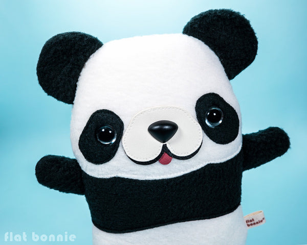 Panda plush - Handmade stuffed animal - Flat Bonnie - 2
