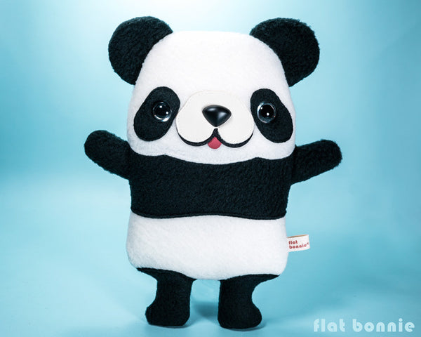 Panda plush - Handmade stuffed animal - Flat Bonnie - 3