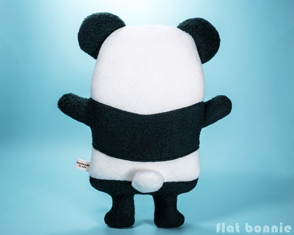 Panda plush - Handmade stuffed animal - Flat Bonnie - 4