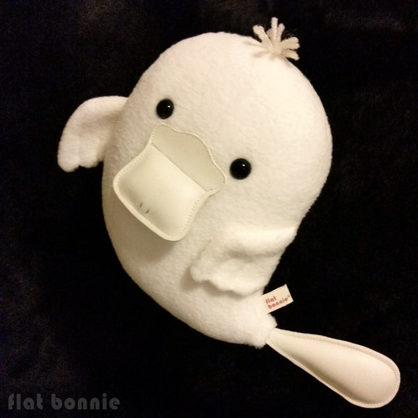 Platypus Ghost plush - Duck-Billed Platypus stuffed animal - PlatyBoo - Plush Stuffed Animal - Flat Bonnie - 2