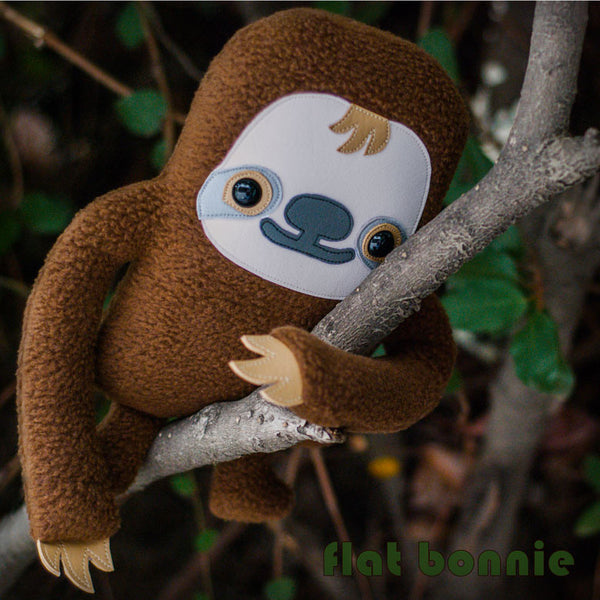 Sloth plush stuffed animal -  Manny the Sloth - Handmade plush toy - Plush Stuffed Animal - Flat Bonnie - 2