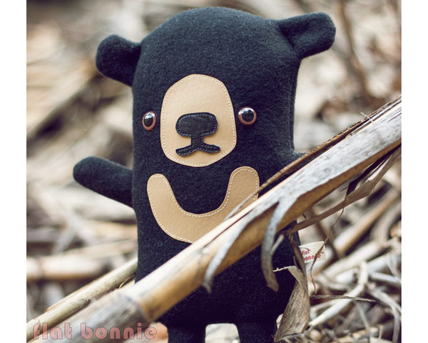 Sun Bear plush stuffed animal - Handmade Sun Bear soft toy - Plush Stuffed Animal - Flat Bonnie - 1