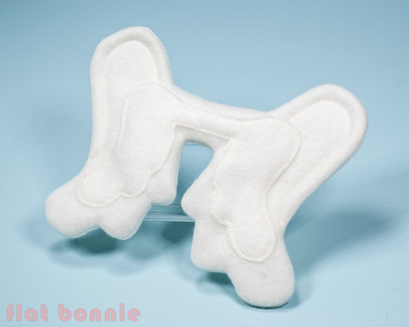 Wings - Angel wings for your Flattie - Stuffed animal accessory - Plush Non Animal - Flat Bonnie - 1