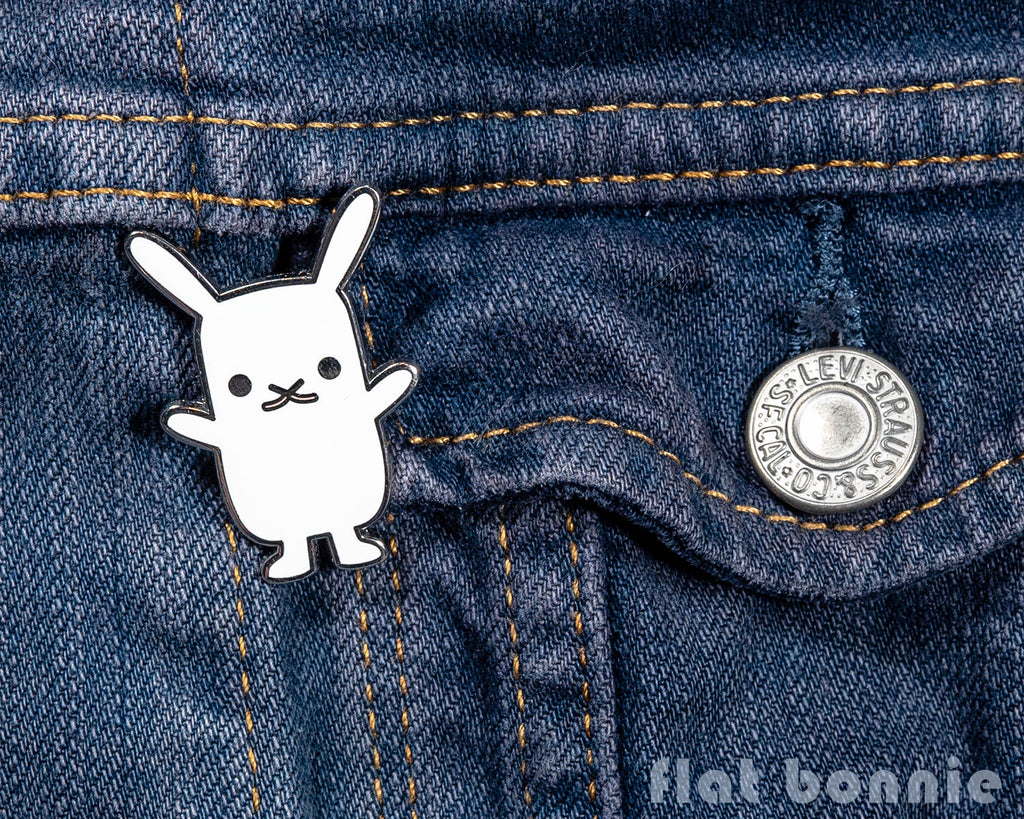 Kawaii enamel pins - Cute animal hard enamel pin - Cloisonne lapel pin –  Flat Bonnie