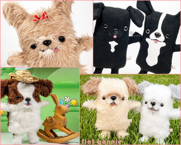 Custom Dog stuffed animal - Plush clone of your puppy - Multi-Color - Plush Stuffed Animal - Flat Bonnie - 2