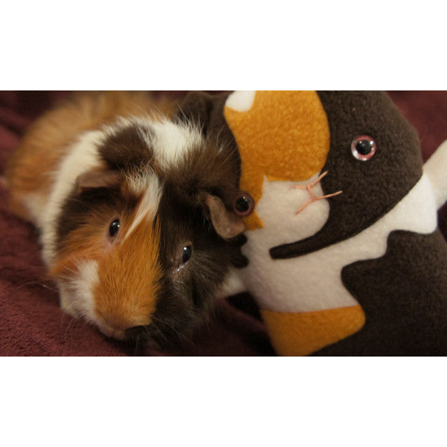 8 Inch Guinea Pig Plush Toy St￭ Animal Toy Plush Animal Doll (black...