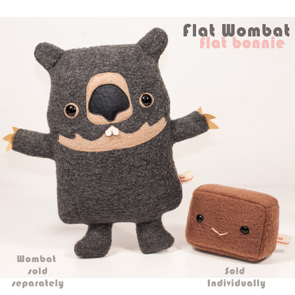 Wombat Poop plush - Square Wombat poo plushie - Plush Stuffed Animal Poop - Flat Bonnie - 2