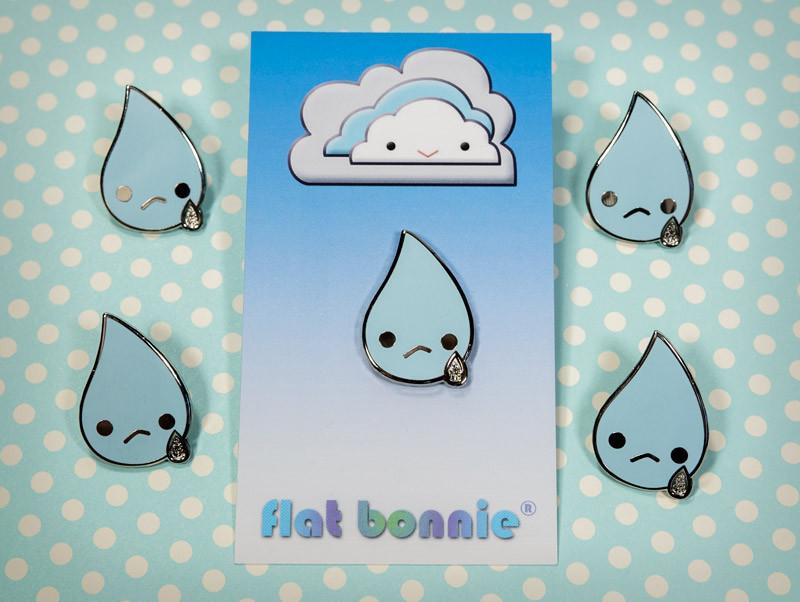 Kawaii enamel pins - Cute animal hard enamel pin - Cloisonne lapel pin –  Flat Bonnie