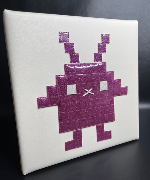 Space Bunny Invader Vinyl Wall Art for "Out of Order" Art Show at Designer Con 2022.