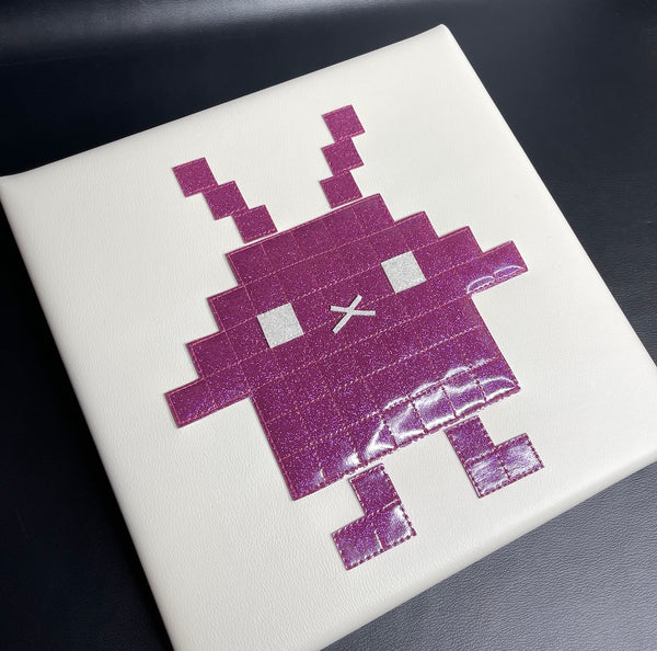 Space Bunny Invader Vinyl Wall Art for "Out of Order" Art Show at Designer Con 2022. 