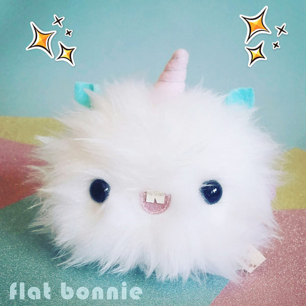 Unicorn Baby plush - Kawaii unicorn stuffed animal - Flat Bonnie - 3