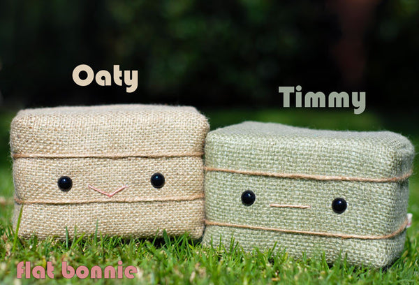 Hay Bale plush - Oaty and Timmy the Hay Bales - Plush Non Animal - Flat Bonnie - 2
