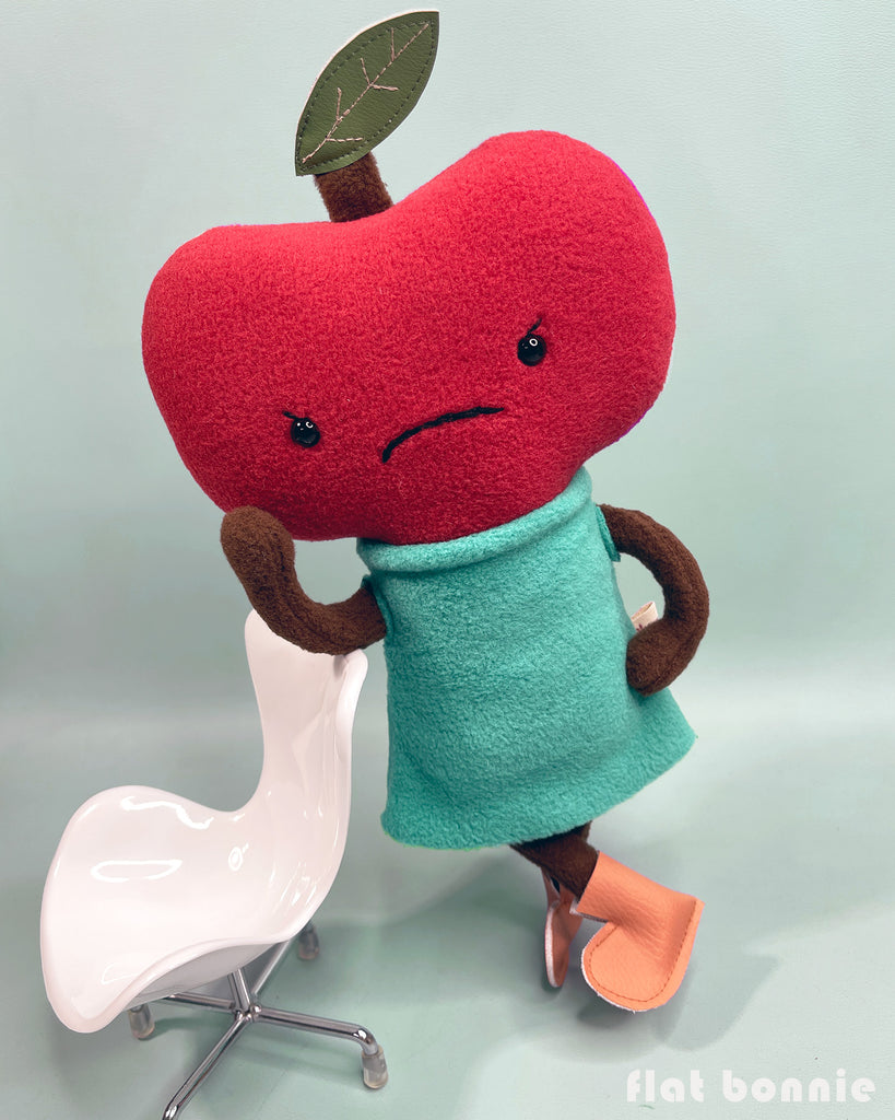 Fuji the Angry Apple - 12 tall Poseble Plush – Flat Bonnie