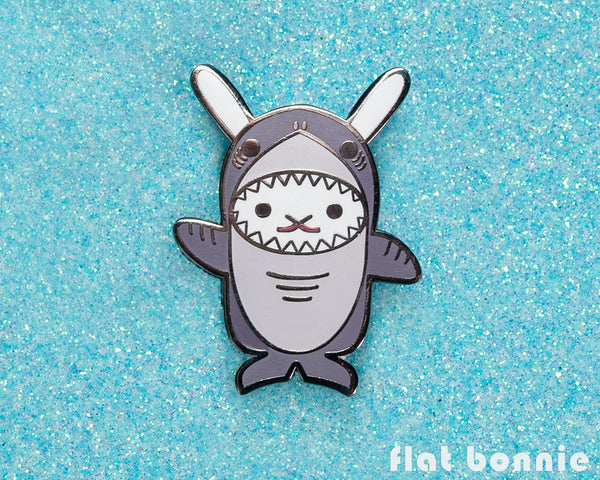 Flat Bonnie cute refrigerator - locker magnet - Flat Bonnie in Shark Costume