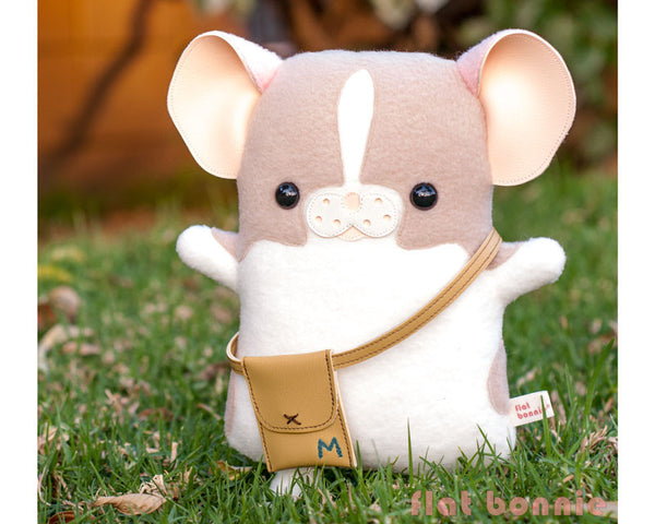 Flat Bonnie x Marty Mouse - Limited Edition "Travel Marty" - Mouse/ Rat stuffed animal plush - Plush Stuffed Animal - Flat Bonnie - 1