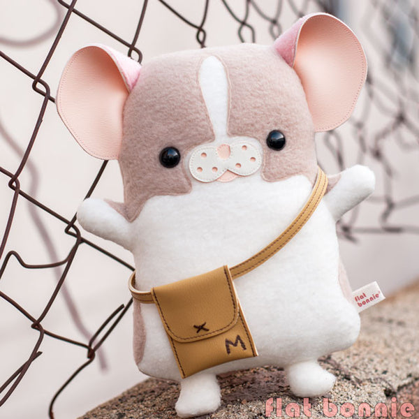 Flat Bonnie x Marty Mouse - Limited Edition "Travel Marty" - Mouse/ Rat stuffed animal plush - Plush Stuffed Animal - Flat Bonnie - 3