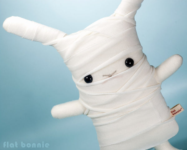 Mummy Bunny plush - Handmade stuffed animal toy - Plush Stuffed Animal - Flat Bonnie - 1