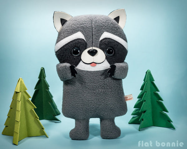 Koringo the cute Raccoon - stuffed animal - Handmade plush doll