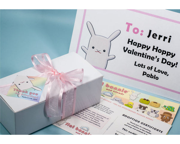 Bunny poop gift set - Kawaii bunny poop gift for bunny lover - Plush Stuffed Animal Poop - Flat Bonnie - 3