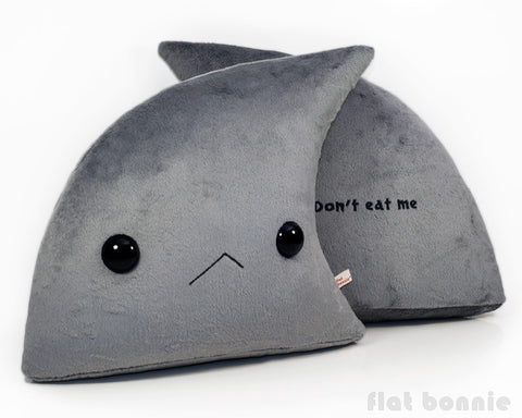 Shark Fin plush pillow - Handmade shark fin decorative cushion - Plush Stuffed Animal - Flat Bonnie - 1