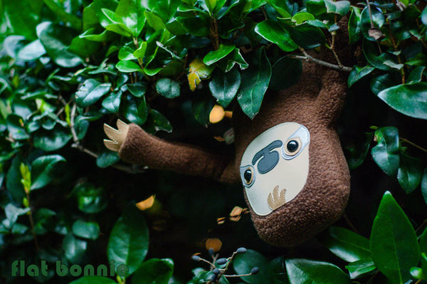 Sloth plush stuffed animal -  Manny the Sloth - Handmade plush toy - Plush Stuffed Animal - Flat Bonnie - 3