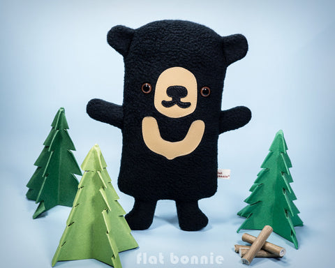 Sun Bear plush stuffed animal - Handmade Sun Bear soft toy - Plush Stuffed Animal - Flat Bonnie - 4